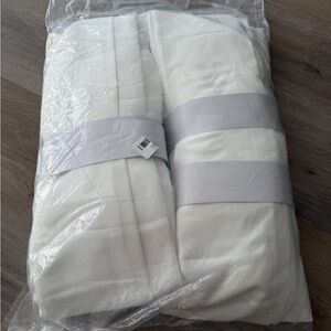 White Semi-Sheer Curtains - open package
